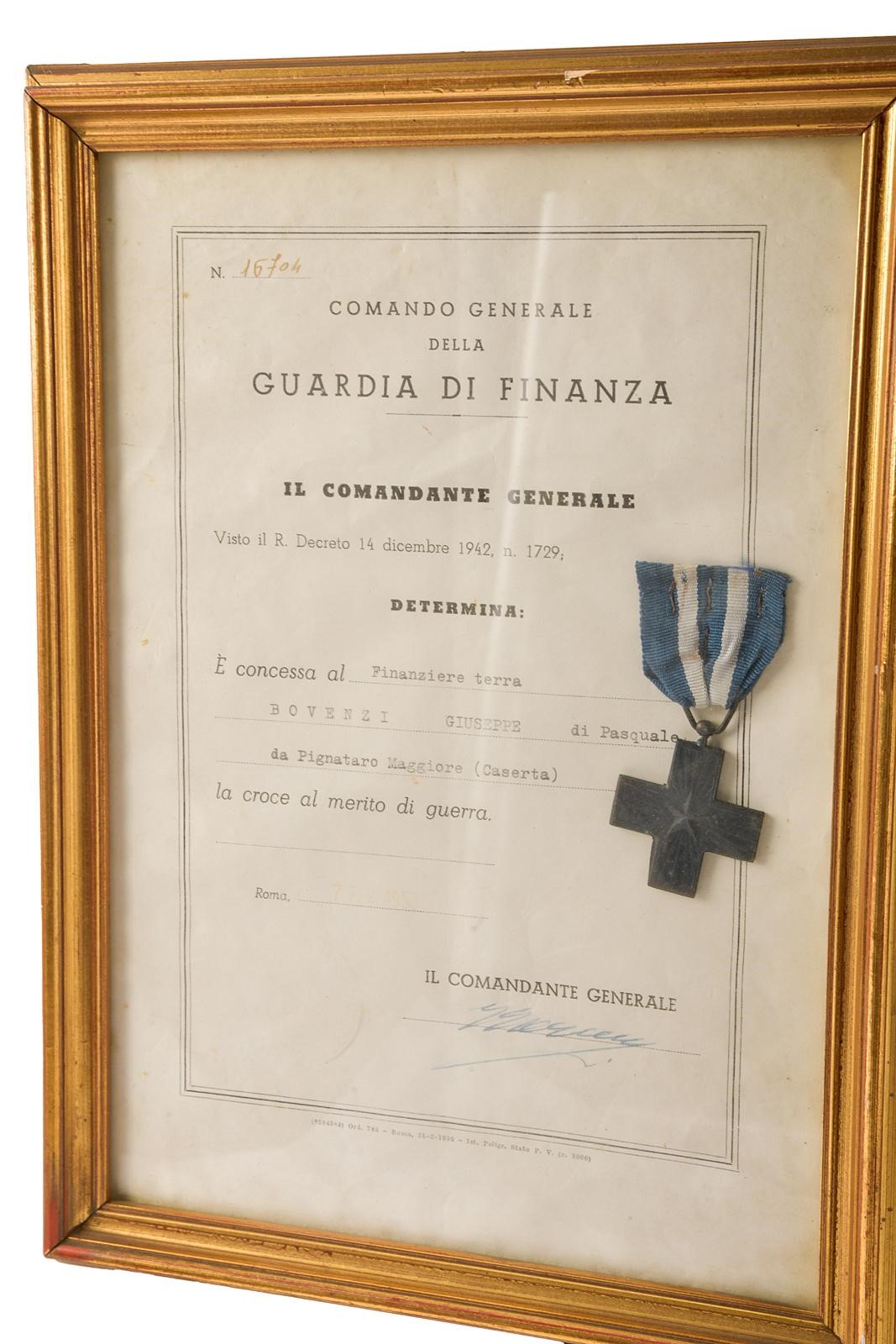 Diplomi e attestati di onorificenze militari, XX secolo