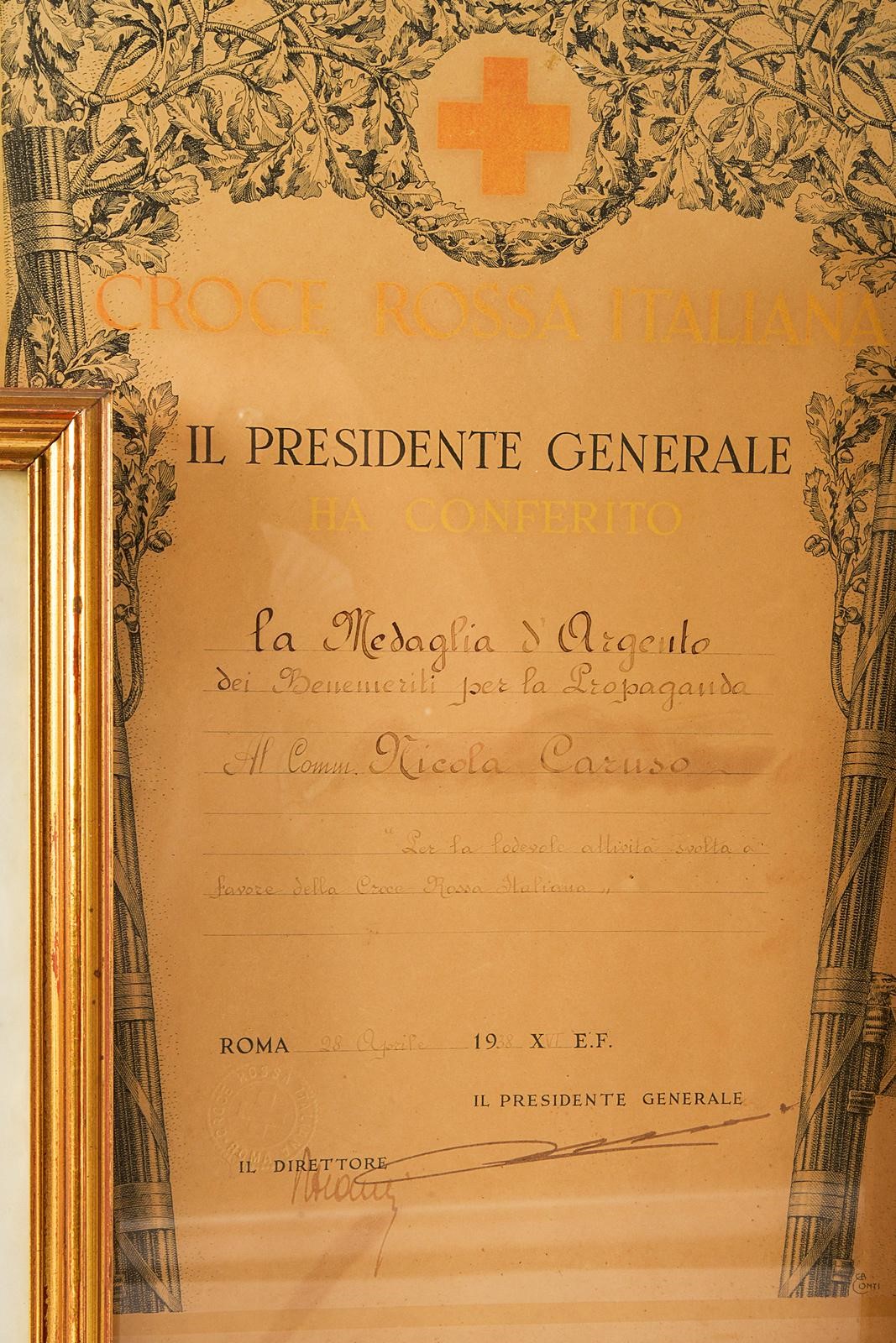 Diplomi e attestati di onorificenze militari, XX secolo