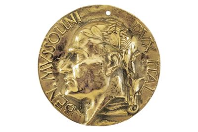 Benito Mussolini, Dux — grande medaglia statica (di fusione), diametro 11 cm