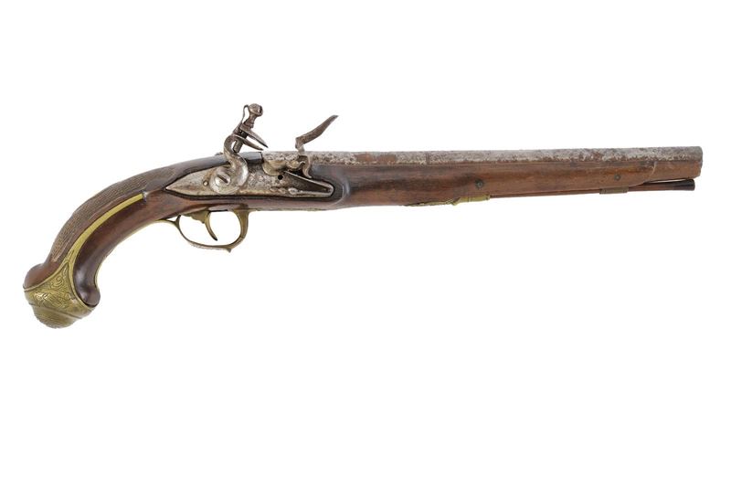 Militaria dei Balcani, Pistola a pietra con batteria a focaia, calibro 15 mm