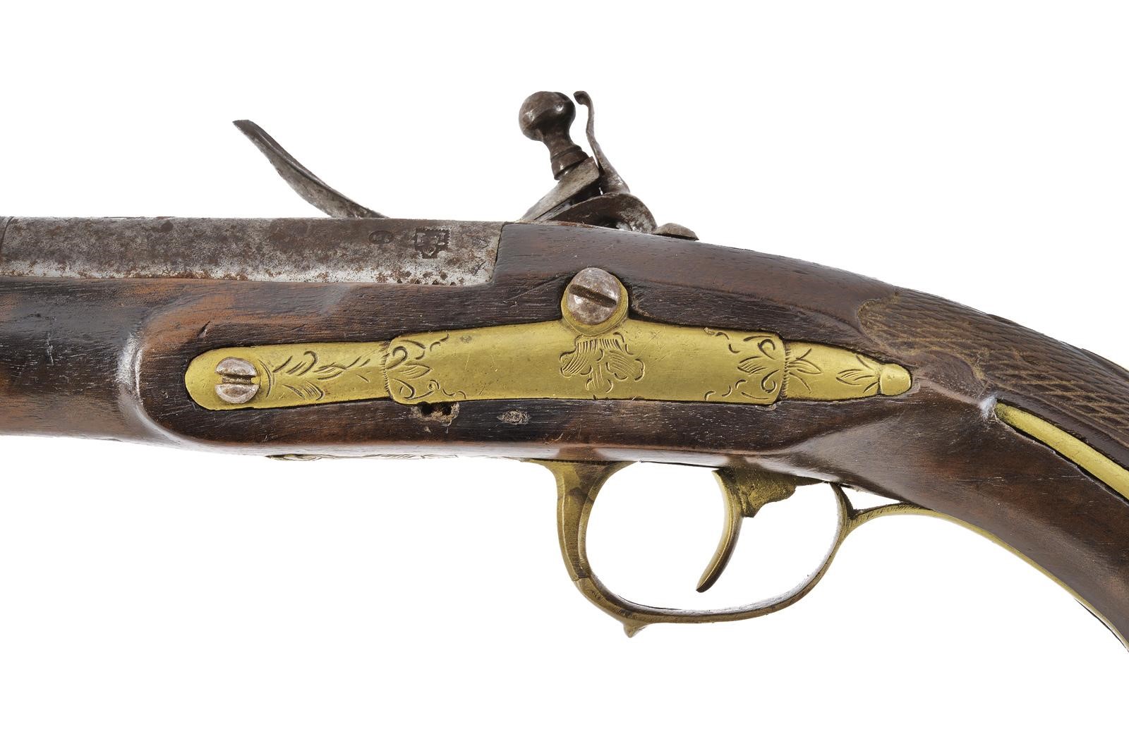 Militaria dei Balcani, Pistola a pietra con batteria a focaia, calibro 15 mm