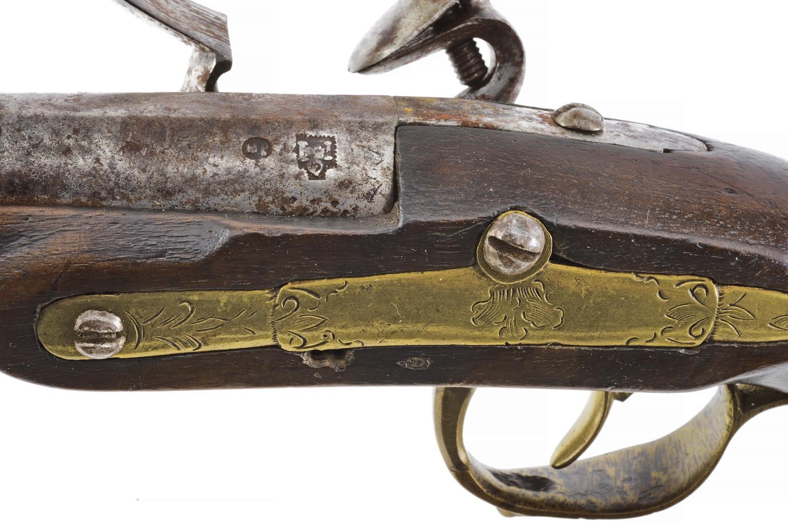 Militaria dei Balcani, Pistola a pietra con batteria a focaia, calibro 15 mm