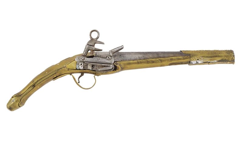 Arma da fuoco balcanica, pistola a pietra focaia alla morlacca, cal. 14 mm