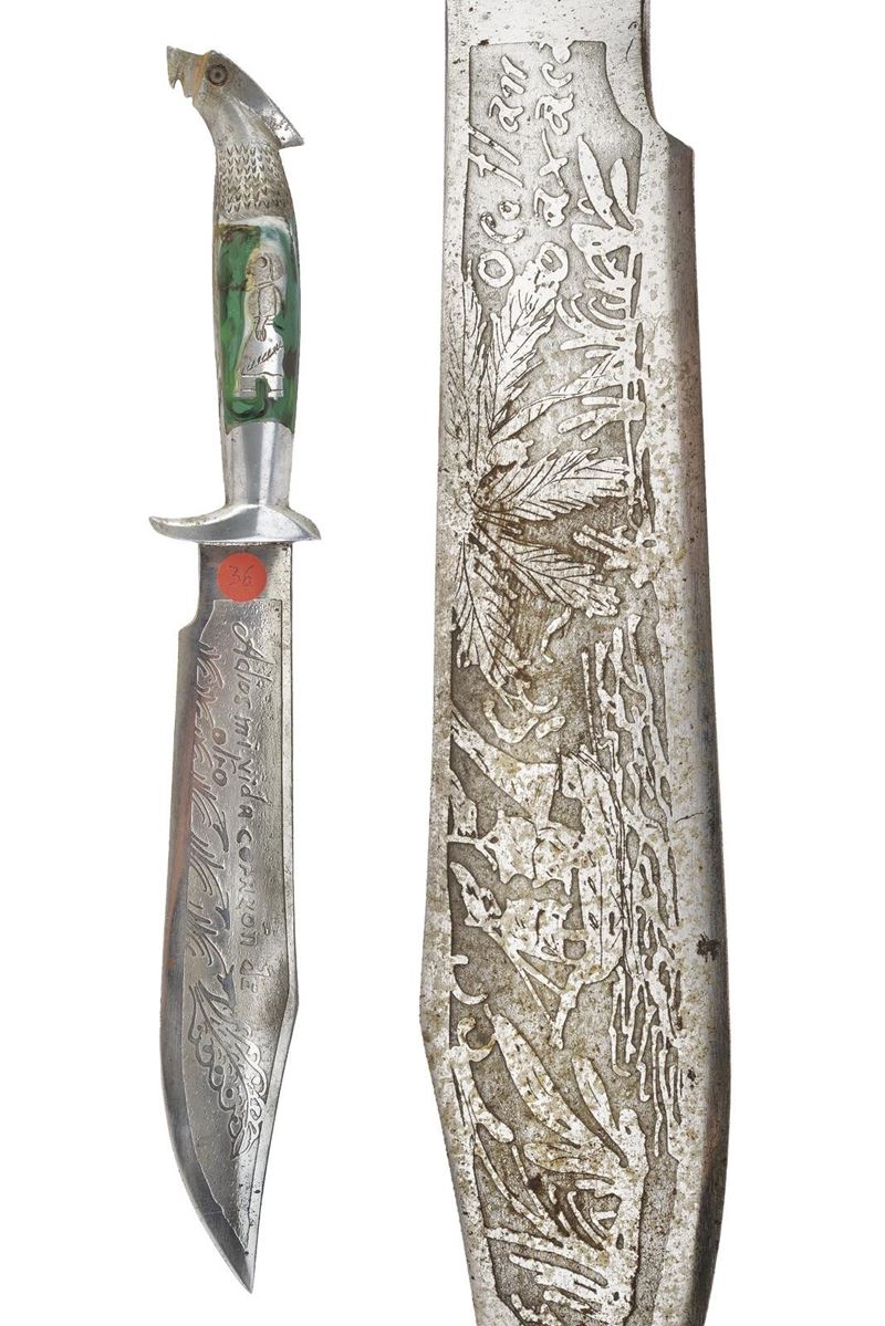 America Meridionale, Coltello con lama incisa