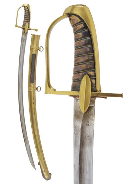 Francia, Sciabola da cavalleria (replica) con lama punzonata