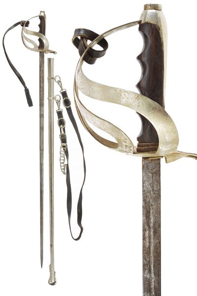 Spada da ufficiale mod. 1888, lama dritta incisa
