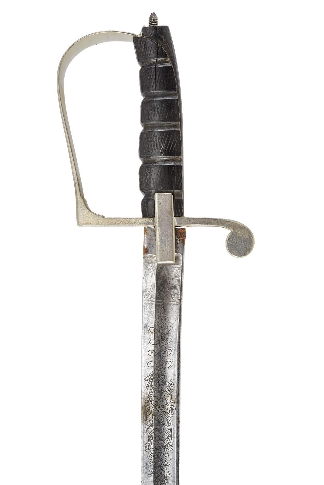 Sciabole da ufficiale, Mod. 1855 e sciabola con lama parzialmente incisa, Regno d’Italia