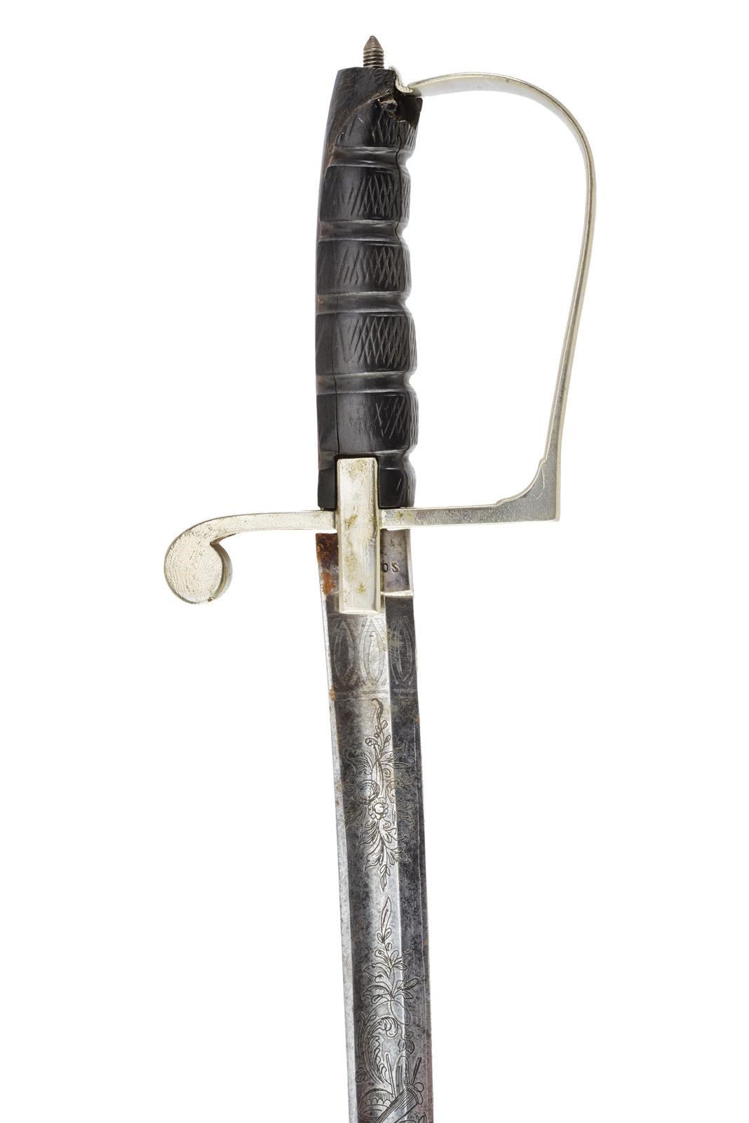 Sciabole da ufficiale, Mod. 1855 e sciabola con lama parzialmente incisa, Regno d’Italia