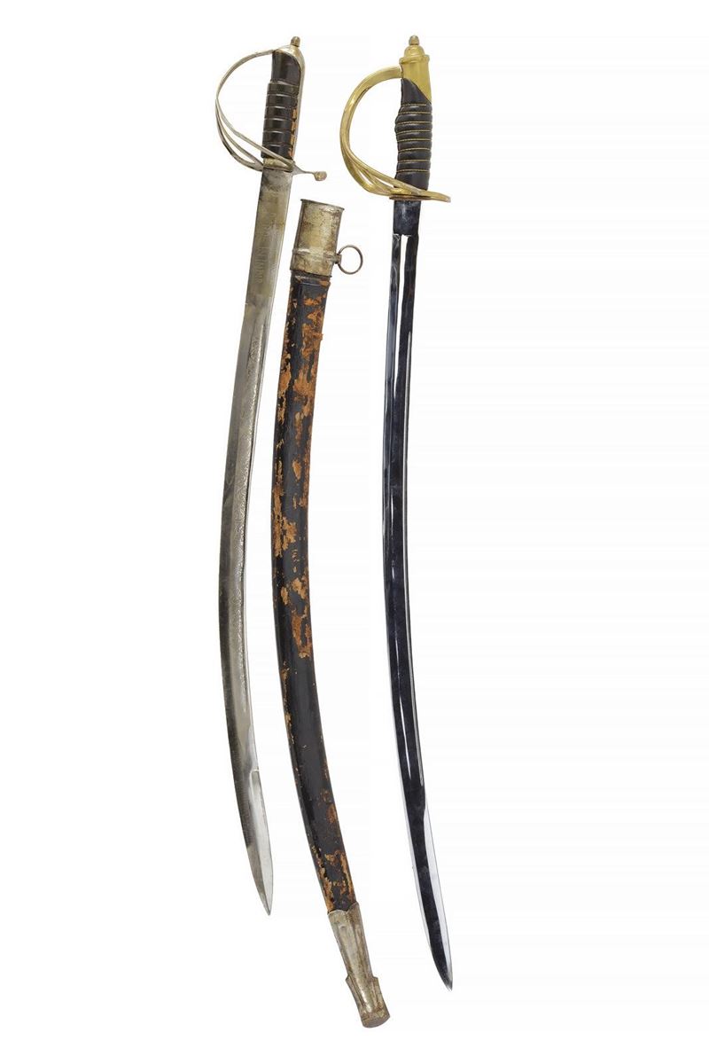 Militaria, due sciabole da parata (repliche)