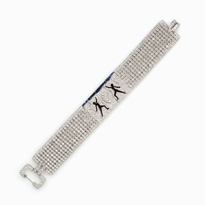 Bracciale in Diamanti e Zaffiri in Oro B
