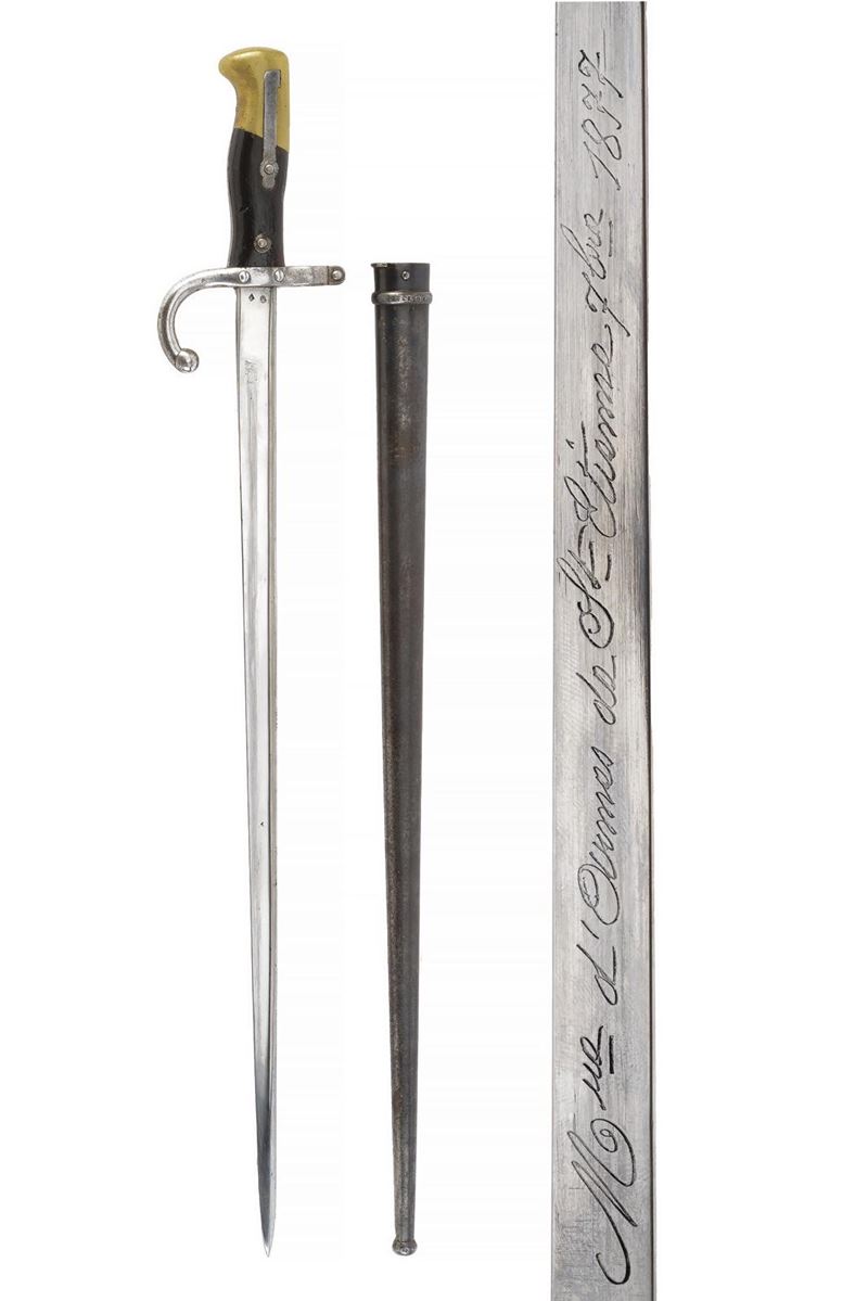 Baionetta Gras, Mod. 1874, St. Etienne (l. 64,5 cm)