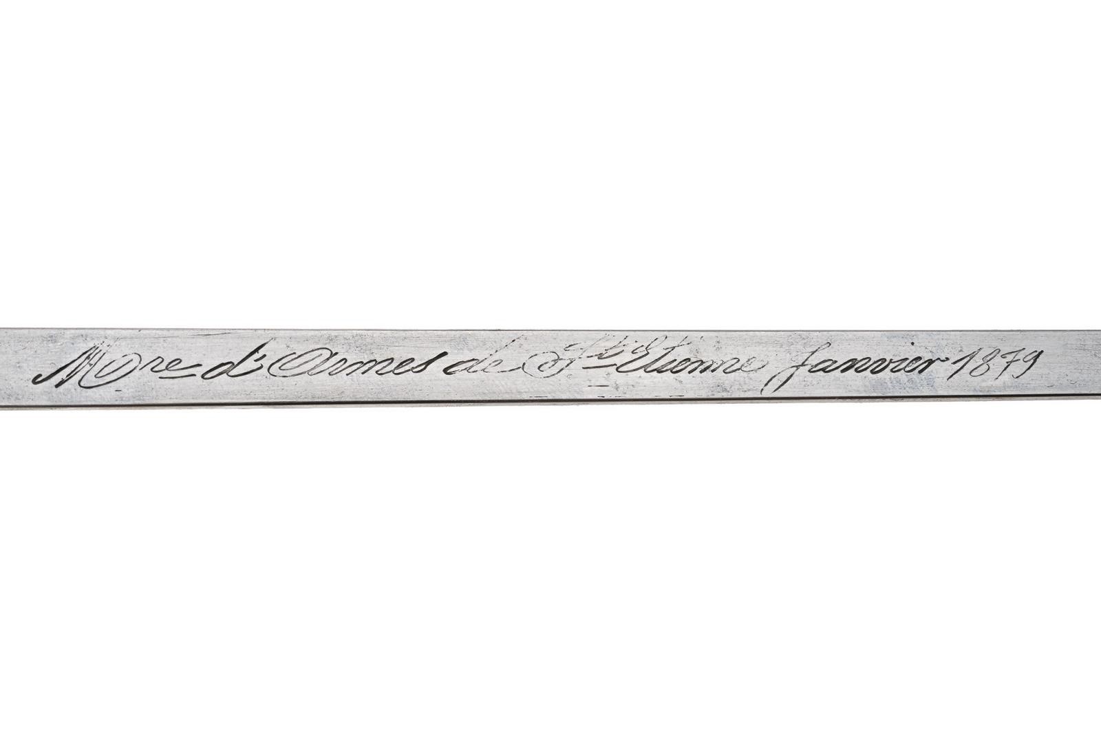 Baionetta Gras, Mod. 1874, lama “a T” con marcatura St. Etienne (1879), St. Etienne