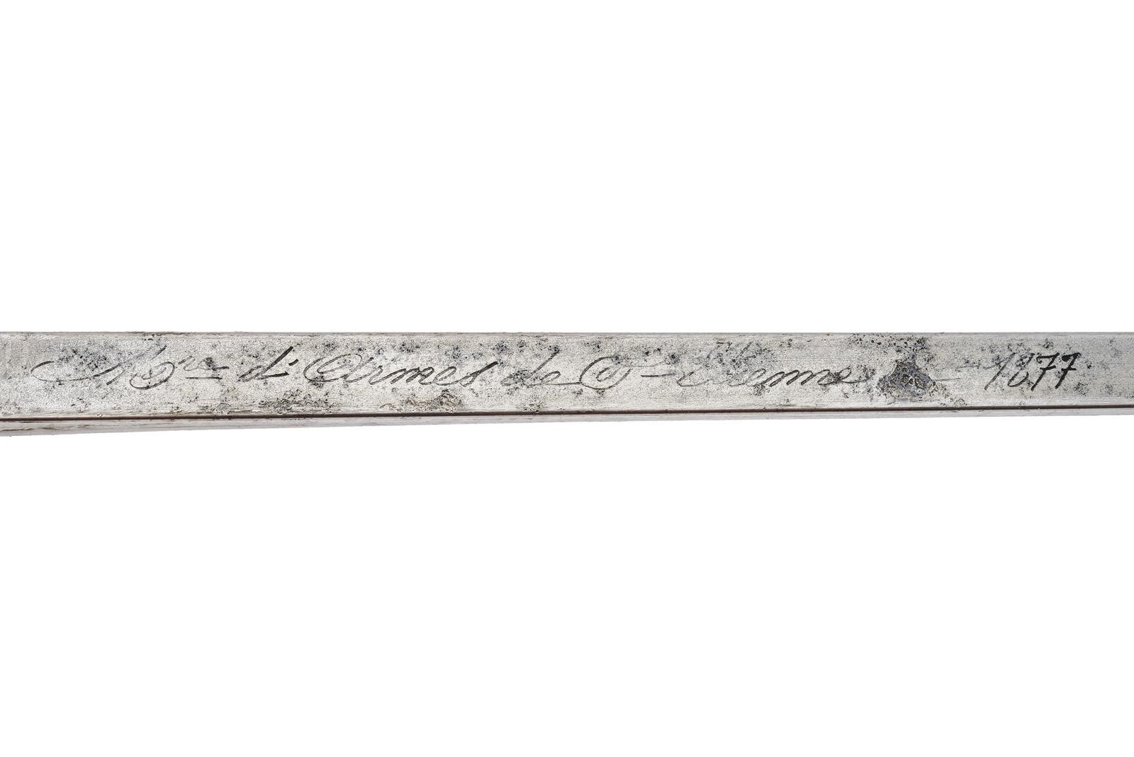 Baionetta Gras mod. 1874, St. Etienne (1877), lama a un filo e controfilo