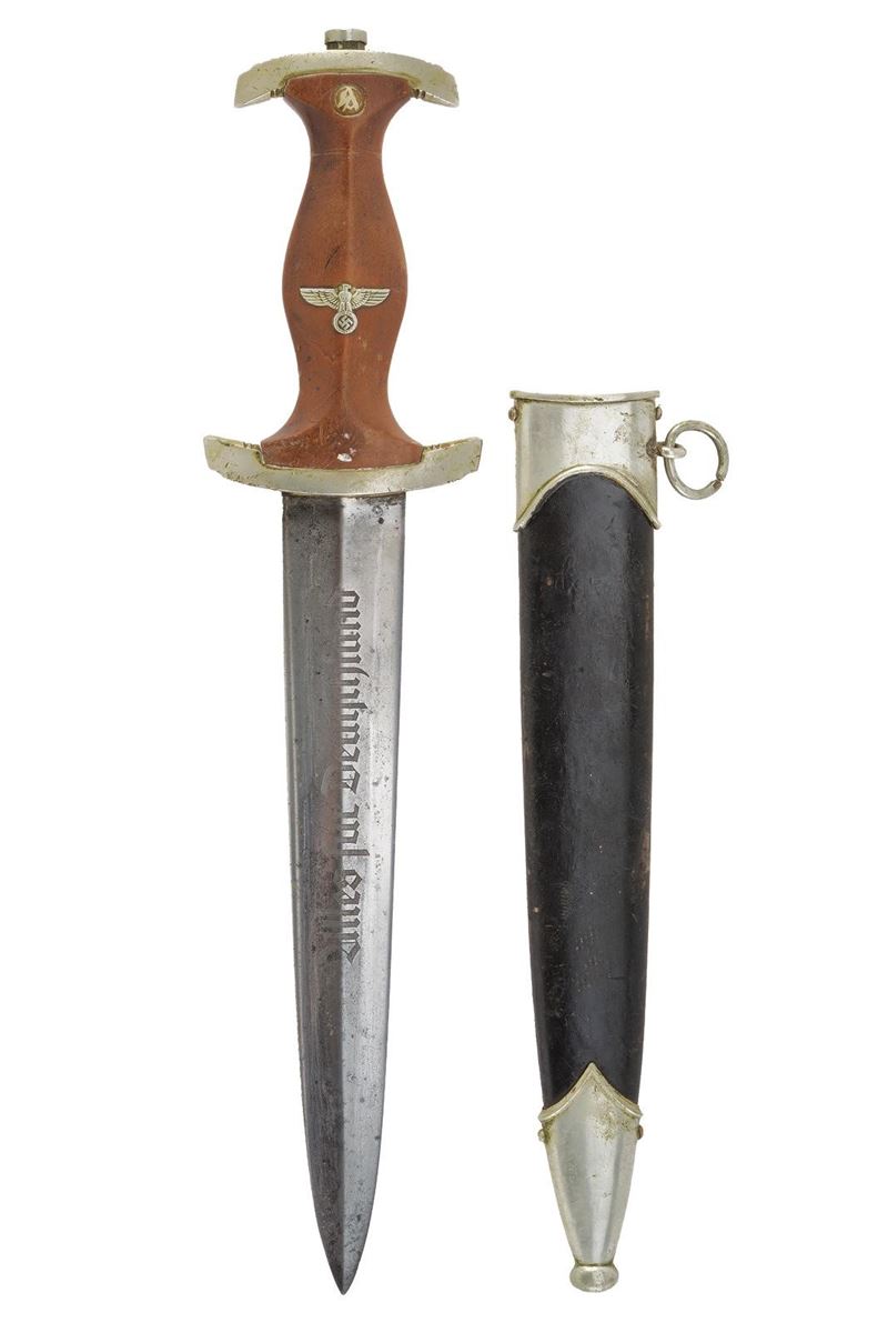 NSFK, Daga mod. 1933 con lama marcata e fodero laccato nero