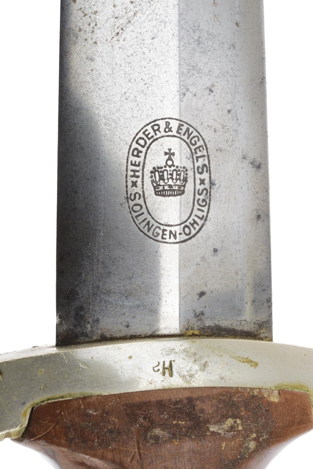 NSFK, Daga mod. 1933 con lama marcata e fodero laccato nero