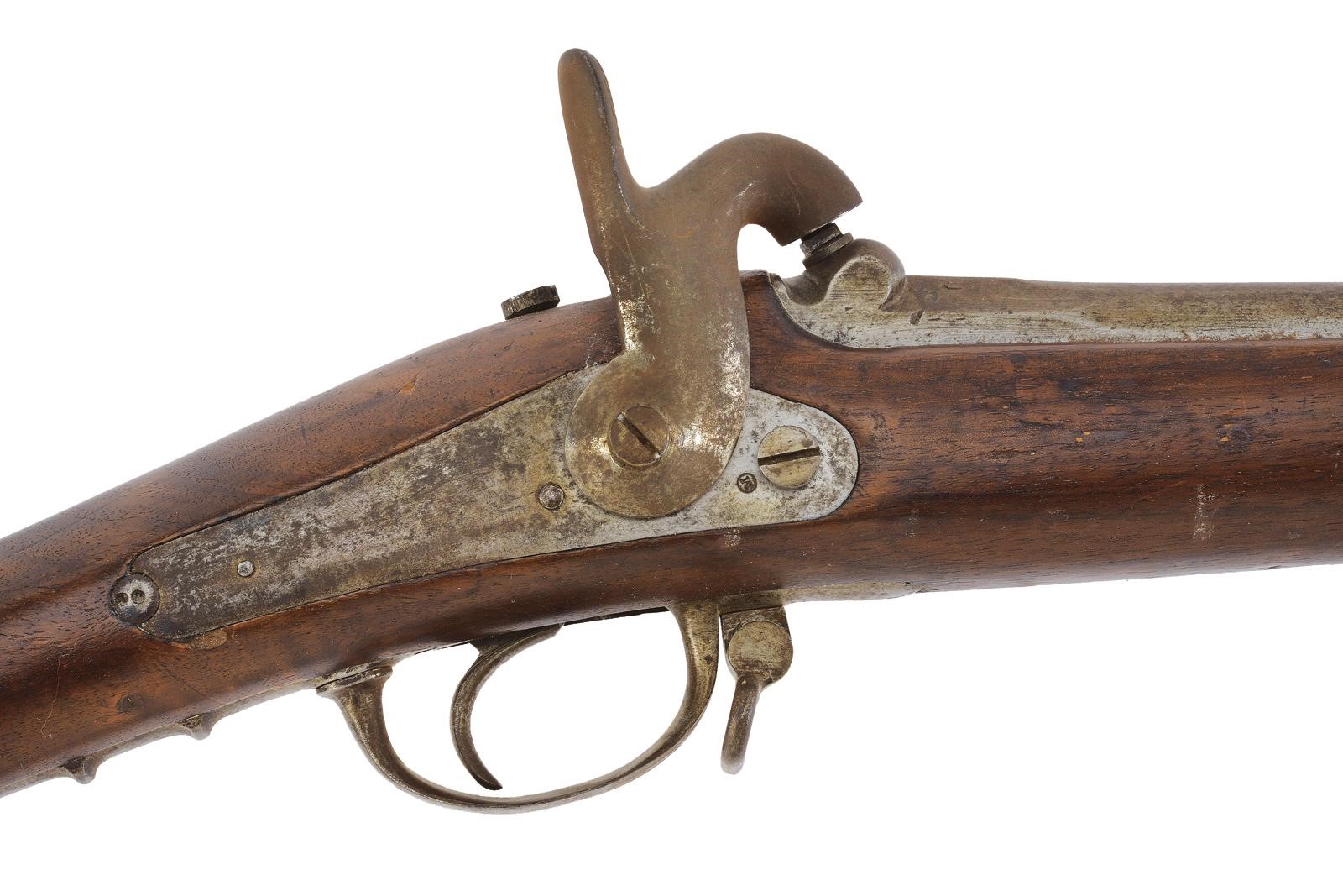 Fucile a luminello Mod. 1842 con baionetta, canna liscia e culatta ottagonale
