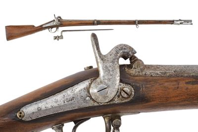 Fucile da fanteria, modello francese mod. 1842, con baionetta