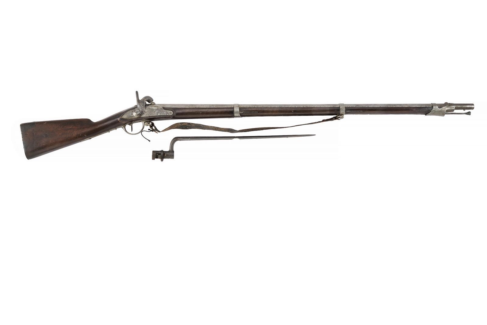 Militaria italiana, Fucile convertito a luminello mod. 1822T con baionetta