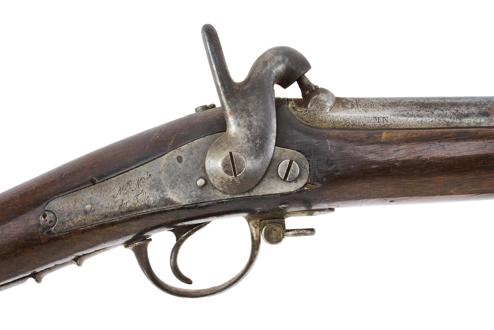 Arma da fuoco d’epoca, Fucile a luminello sul Mod. 1842, canna rigata e cal. 17 mm