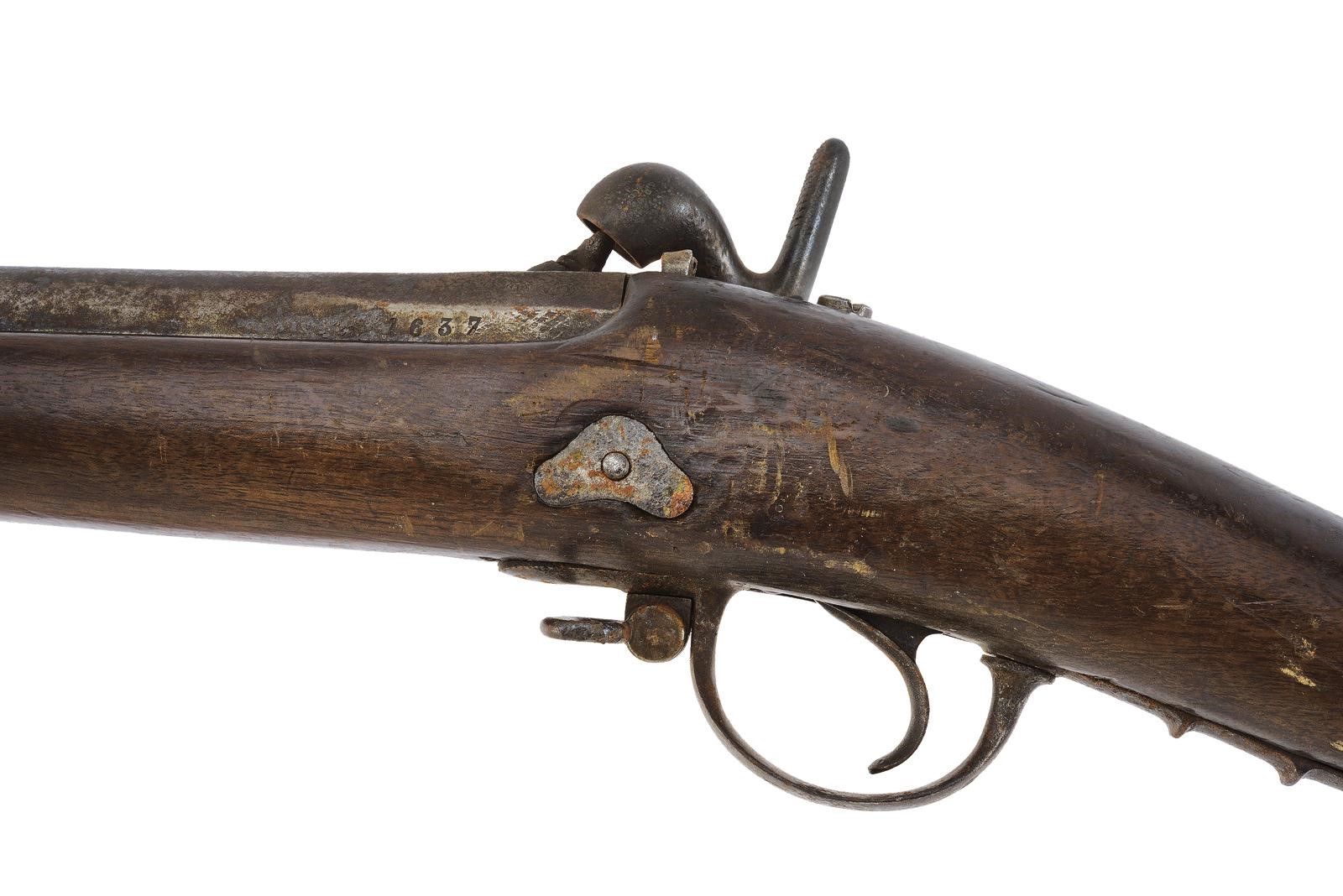 Arma da fuoco d’epoca, Fucile a luminello sul Mod. 1842, canna rigata e cal. 17 mm