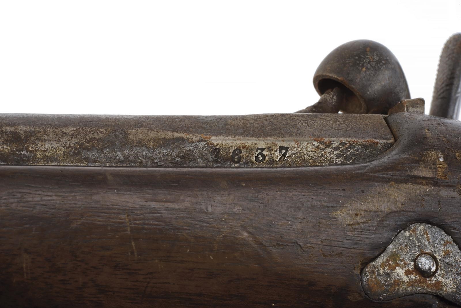 Arma da fuoco d’epoca, Fucile a luminello sul Mod. 1842, canna rigata e cal. 17 mm