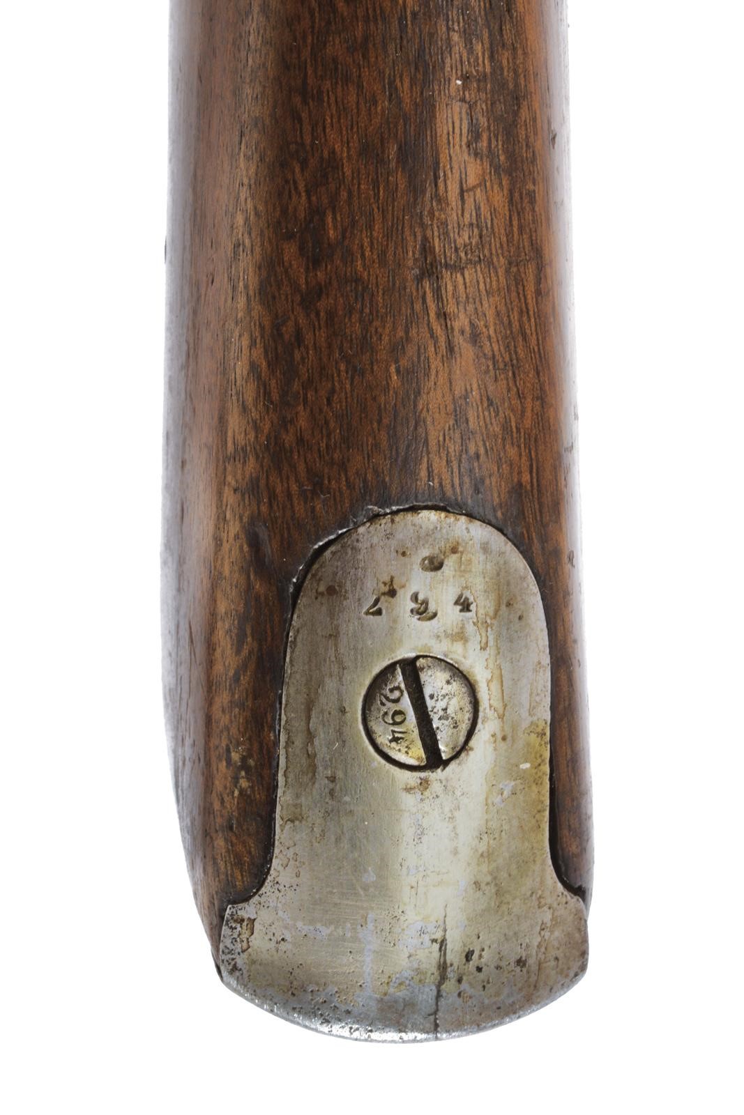 Fucile a luminello con baionetta, percussore a pietra/innesco, cal. 18 mm, lunghezza 126 cm