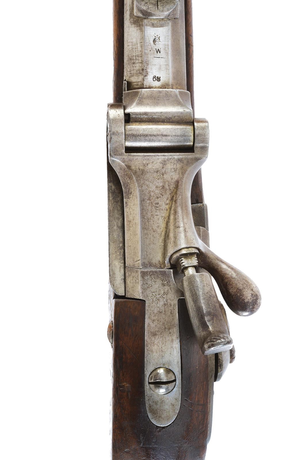 Fucile Jägerstutzen Mod. 1854/67 (Wanzel) con baionetta, otturatore Wänzel