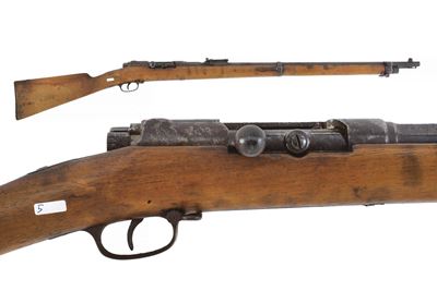 Mauser, Fucile Mod. 1887 (cal. 9 mm), canna rigata con mirino e alzo regolabile