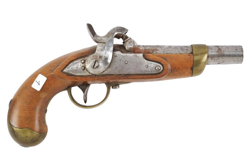 Pistola a luminello da carabinieri, canna liscia in acciaio, calibro 14 mm