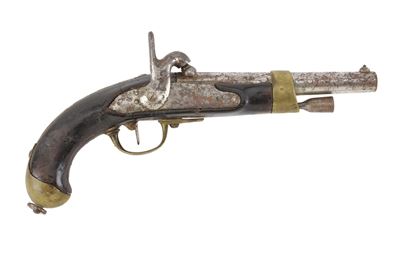 Militaria, Pistola convertita a luminello modello 1822 T bis, canna ad anima rigata