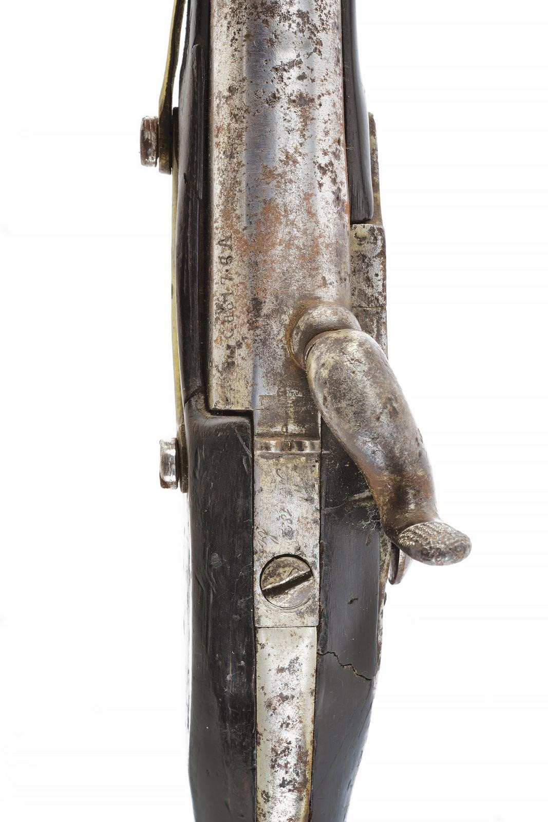 Militaria, Pistola convertita a luminello modello 1822 T bis, canna ad anima rigata