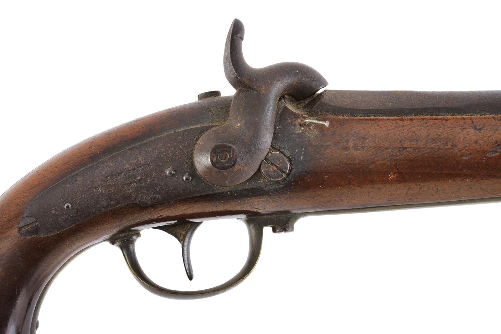Pistola a luminello da lancieri, canna liscia a due ordini, cal. 18 mm