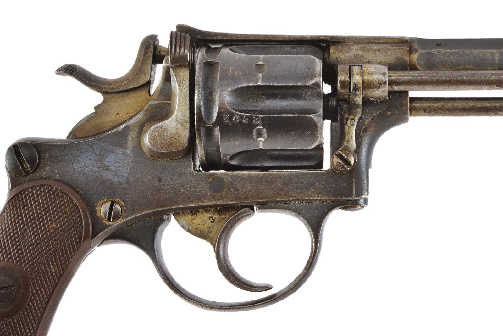Schmidt Mod. 1882, revolver con tamburo scanalato a sei colpi, calibro 8 mm