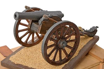 Modello di cannone, Europa, con scatola in legno