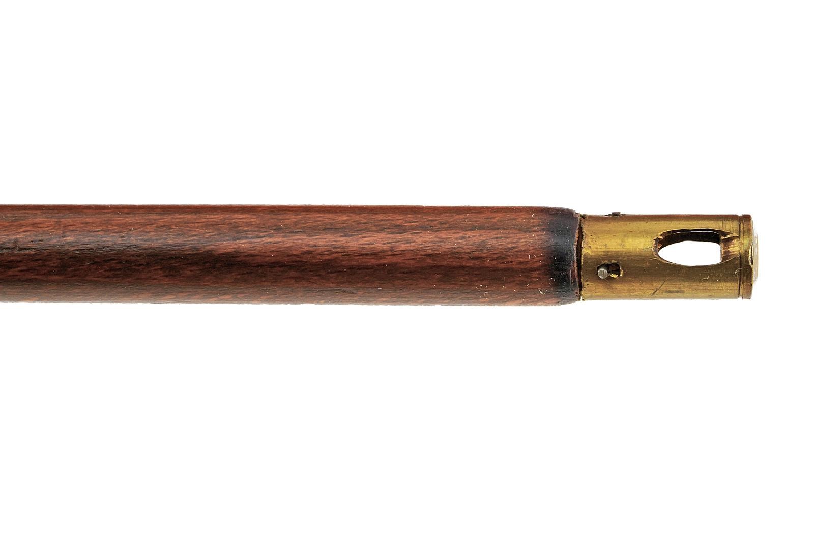 Cassetta per pistole, contenitore in legno rettangolare con coperchio e maniglia in ottone