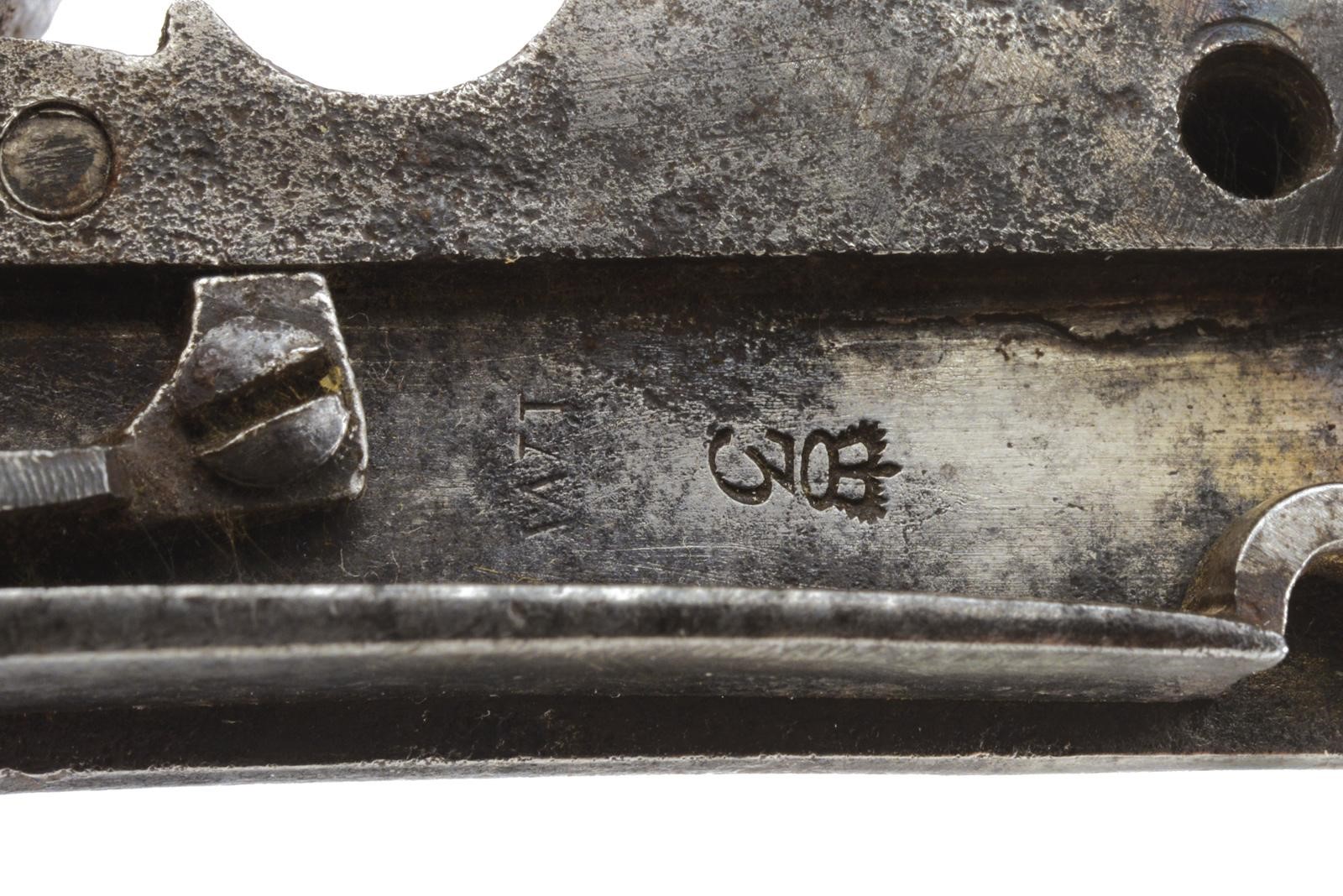 Impero Britannico, Rara batteria per pistola militare a pietra focaia