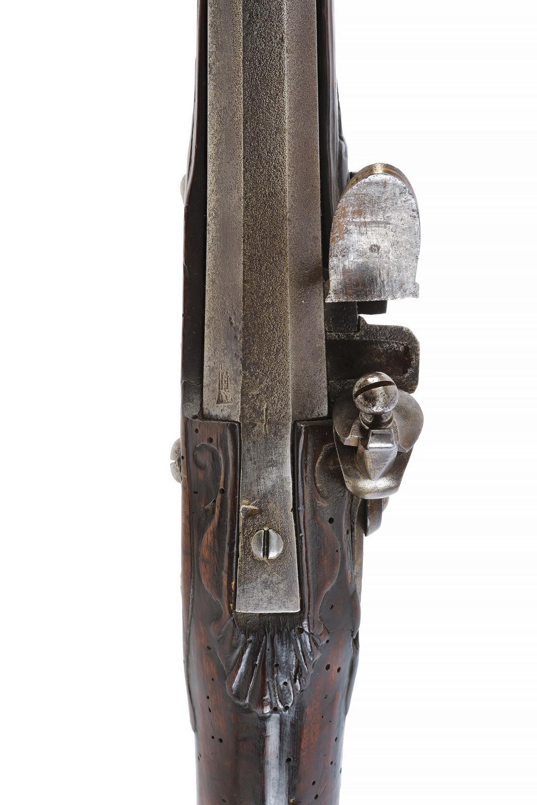 Arma da caccia a pietra focaia, carabina, canna rigata ottagonale (cal. 16 mm)