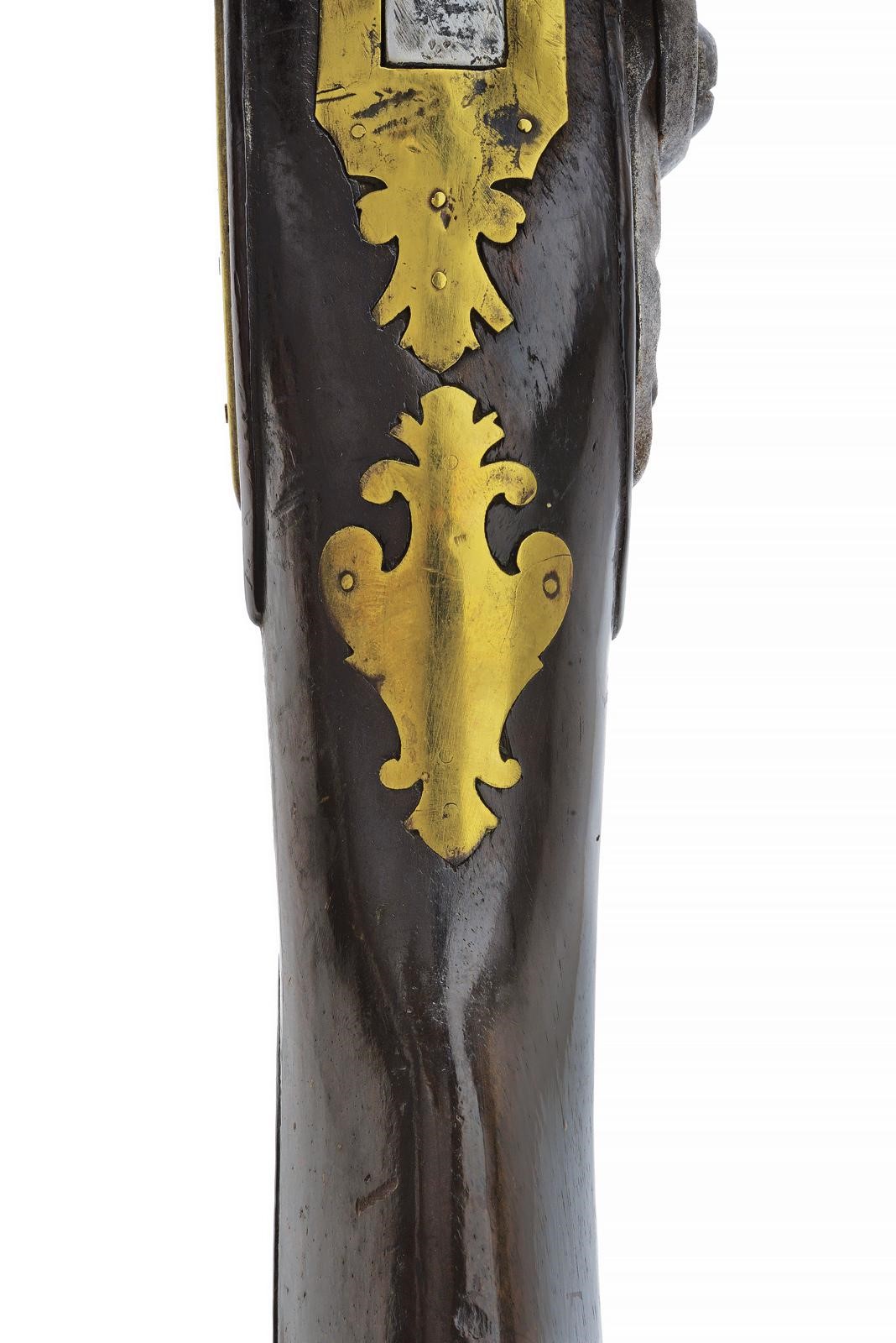 Italia, Fucile a pietra focaia composito, canna liscia tonda (cal. 18,5 mm), lunghezza 129 cm