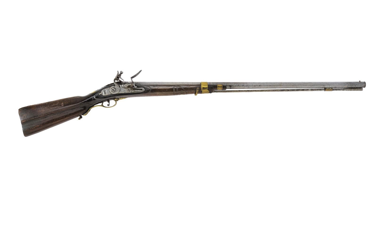 Italia, Fucile a pietra focaia composito, canna liscia tonda (cal. 18,5 mm), lunghezza 129 cm