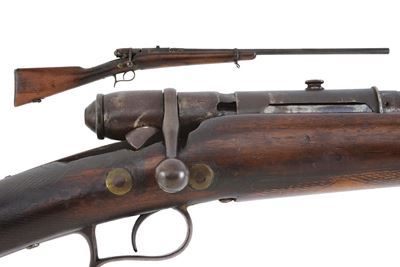 Fucile Vetterli convertito per uso civile, canna tonda liscia e meccanica a otturatore girevole-s...