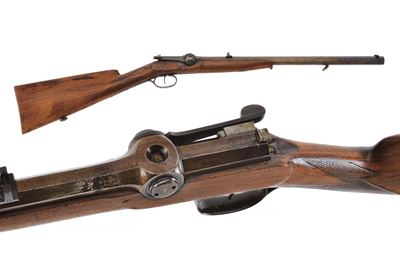 Carabina ad ago da caccia, piccola carabina con percussore ad ago e caricamento al dorso dell’arm