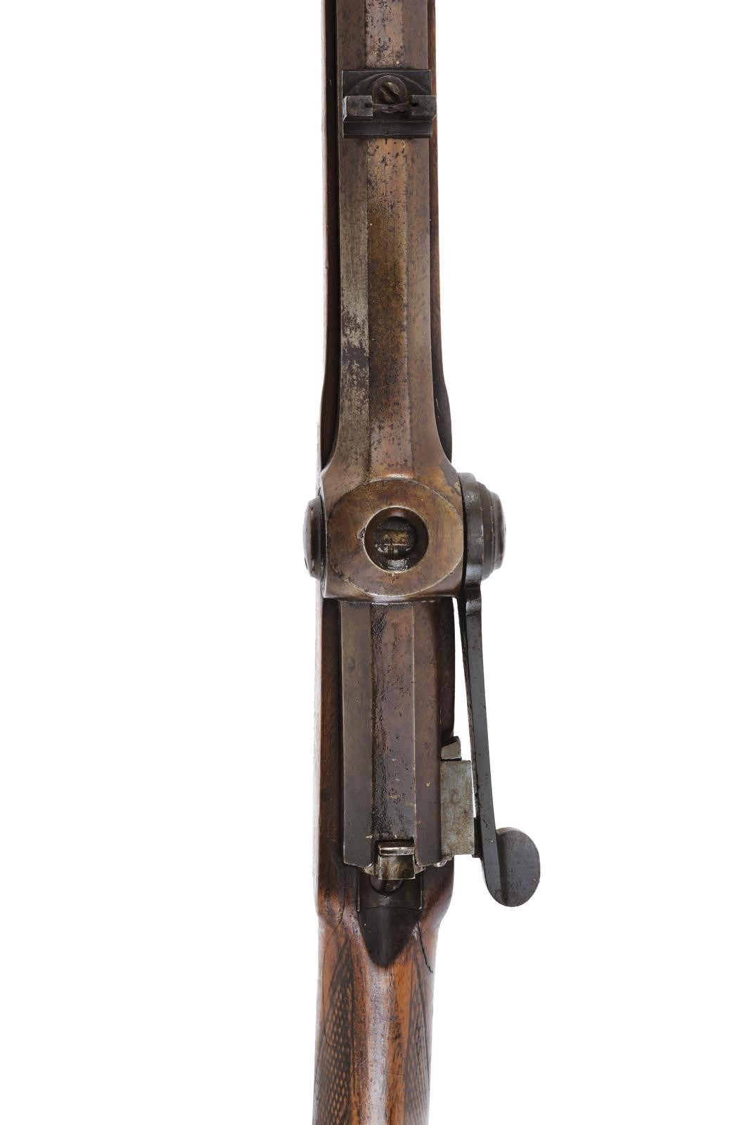 Carabina ad ago da caccia, piccola carabina con percussore ad ago e caricamento al dorso dell’arm