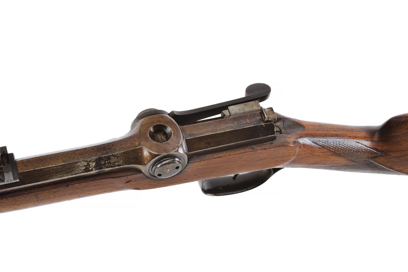 Carabina ad ago da caccia, piccola carabina con percussore ad ago e caricamento al dorso dell’arm