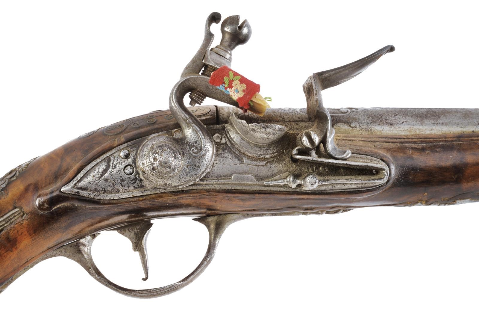 Arma ad avancarica a pietra focaia, Pistola a pietra focaia, canna liscia e cal. 12 mm