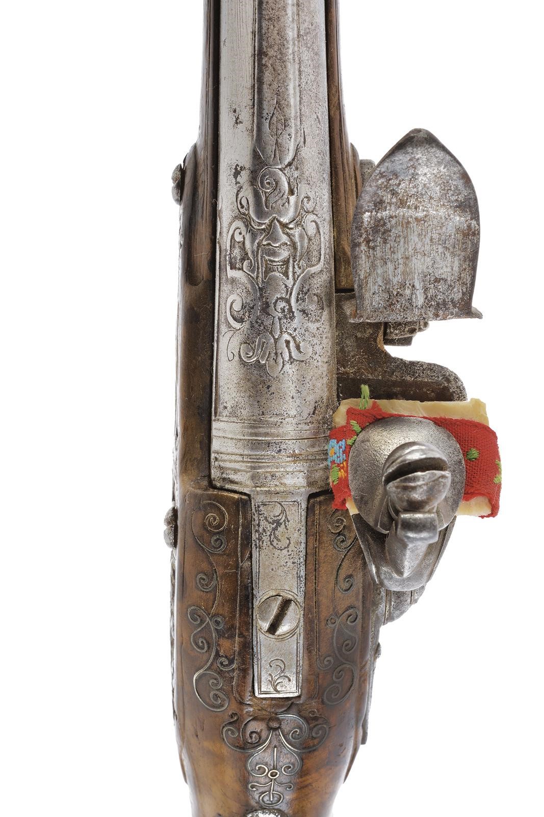 Arma ad avancarica a pietra focaia, Pistola a pietra focaia, canna liscia e cal. 12 mm