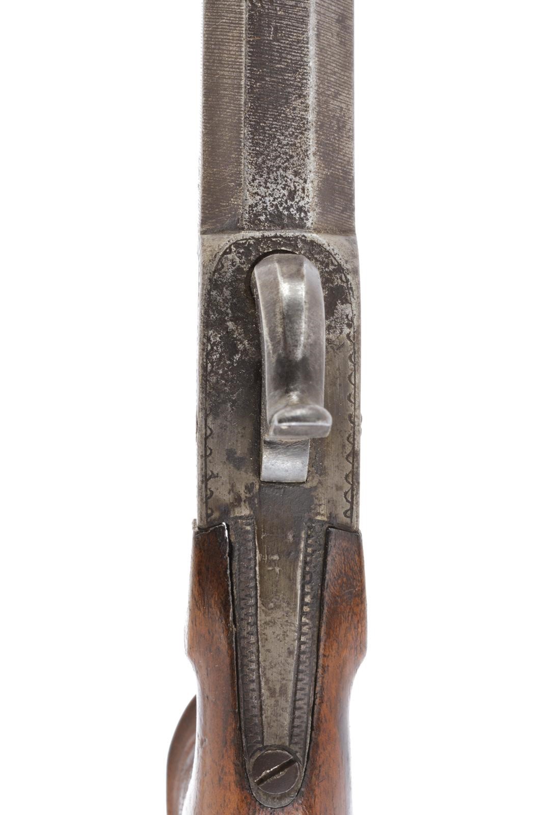 Mazzagatto a luminello, canna ottagonale liscia, castello box-lock in ferro (cal. 14 mm)