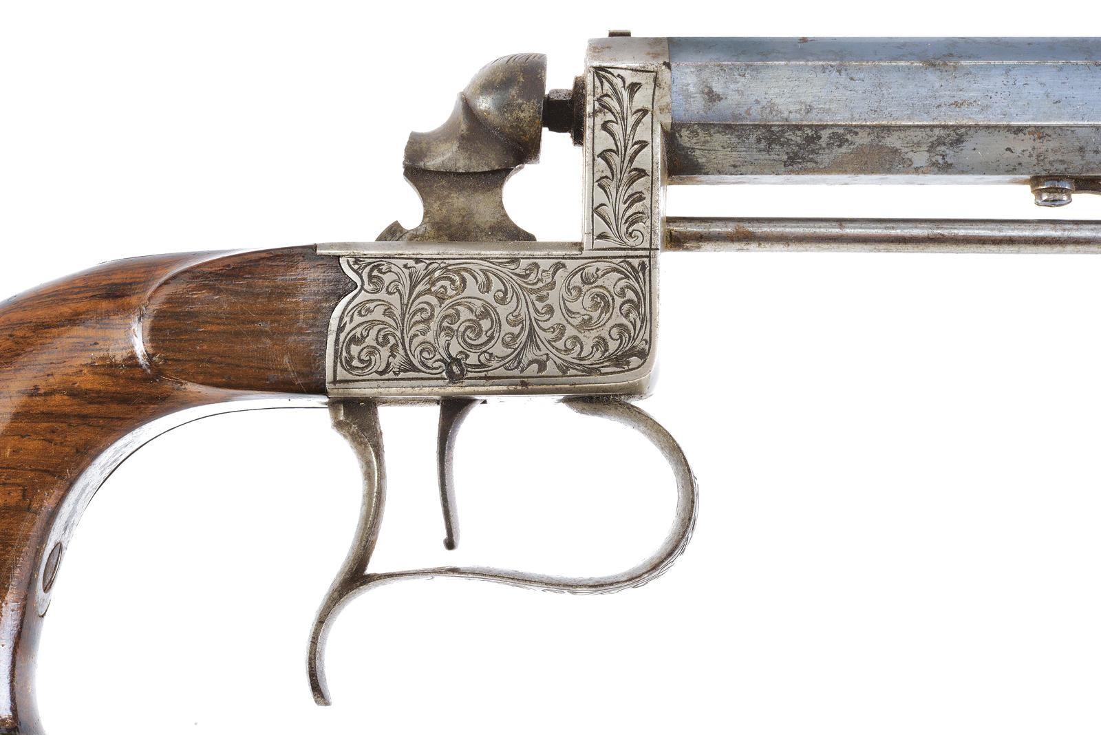 Alexander Francotte (marcatura “AF”), Pistola a luminello da sala, calibro 5 mm (in volata)