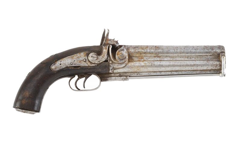 Arma da fuoco, pistola a canne sovrapposte a luminello, cal. 15 mm