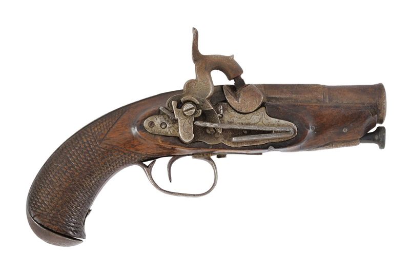 Arma da fuoco, pistola da viaggio alla “micheletta” a luminello, cal. 16 mm