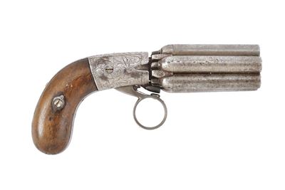 Mariette, Pepperbox revolver a luminello con sei canne tonde svitabili, cal. 8 mm